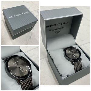 Geoffrey Beene Men’s Diamond Mesh Strap Watch